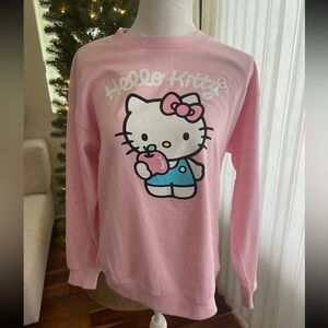 Sanrio Hello Kitty Pullover Sweatshirt Crewneck Pink Size M Medium 2022 Cute